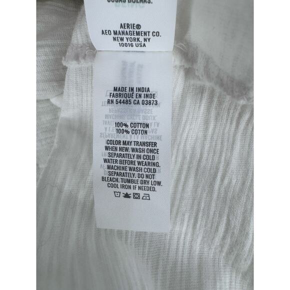 Aerie White Crochet Maxi Dress Boho Beach Coastal Summer Festival Size Large - Picture 10 of 10